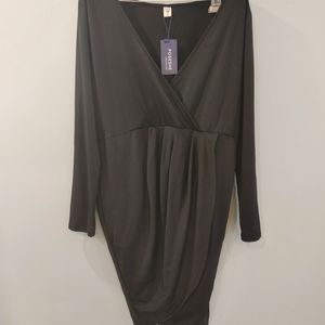 Faux Wrap Tulip Hem LBD